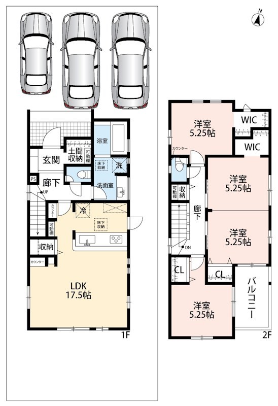 南丹市園部町横田　第2期　1号地 間取図・土地図