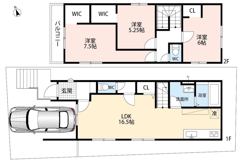 宇治市広野町寺山　第3期　2号地 間取図・土地図