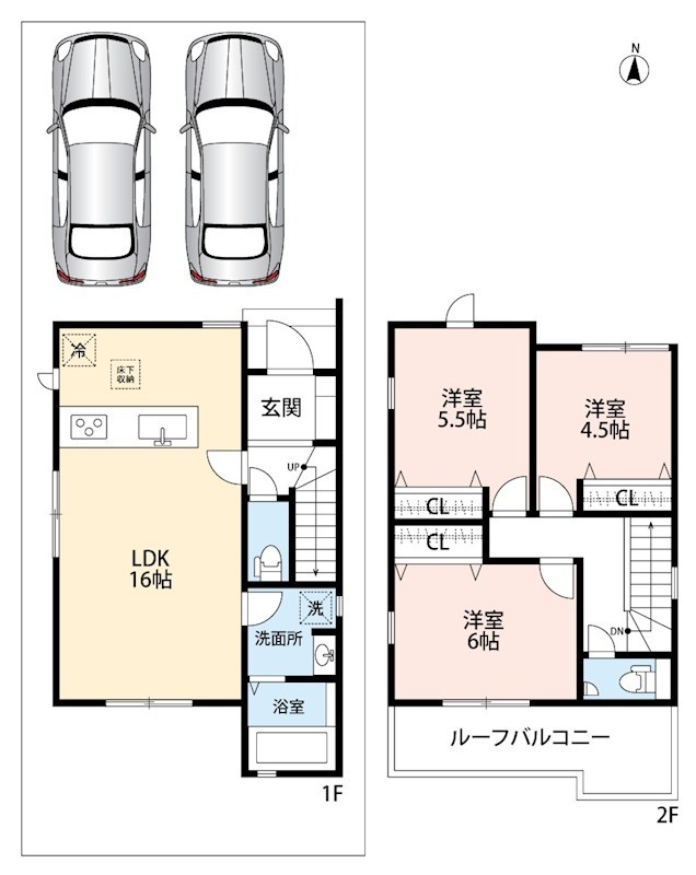 宇治市木幡御蔵山　第1期　1号地 間取図・土地図