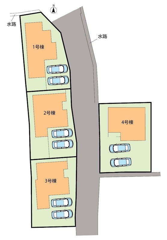 揖保郡太子町東南　第3期　4号地 区画図