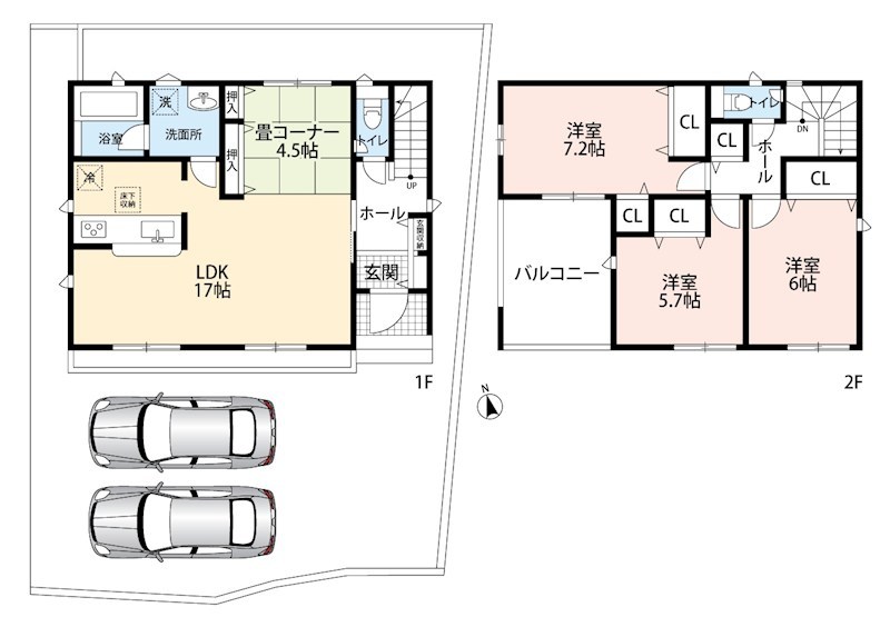 姫路市別所町小林　第6期　2号地 間取図・土地図