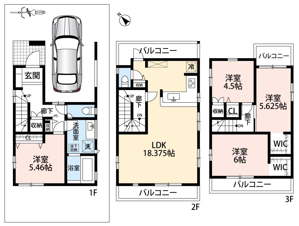 加古川市加古川町北在家 間取図・土地図