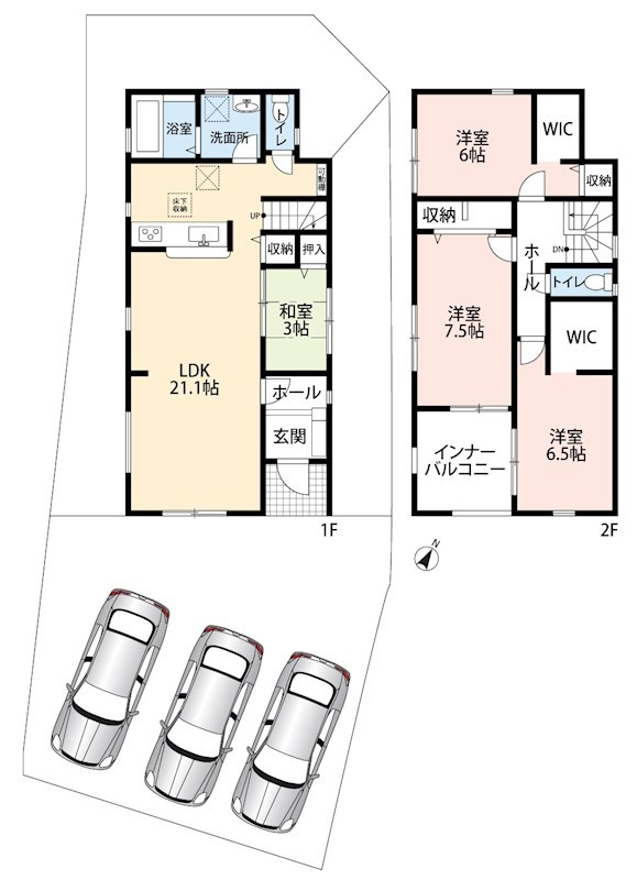 明石市魚住町金ケ崎 間取図・土地図