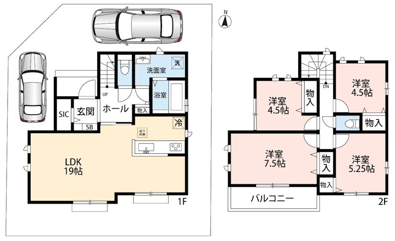 明石市大久保町高丘　A号地 間取図・土地図