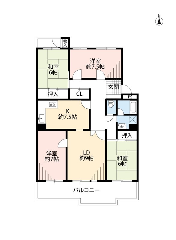 グリーンヒル光善寺住宅　第五棟 間取図・土地図