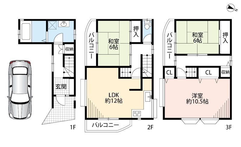 寝屋川市出雲町 間取図・土地図