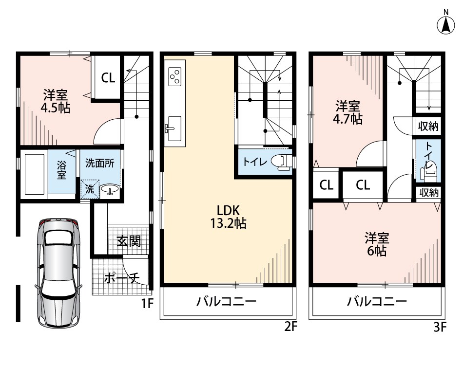 寝屋川市御幸東町 間取図・土地図