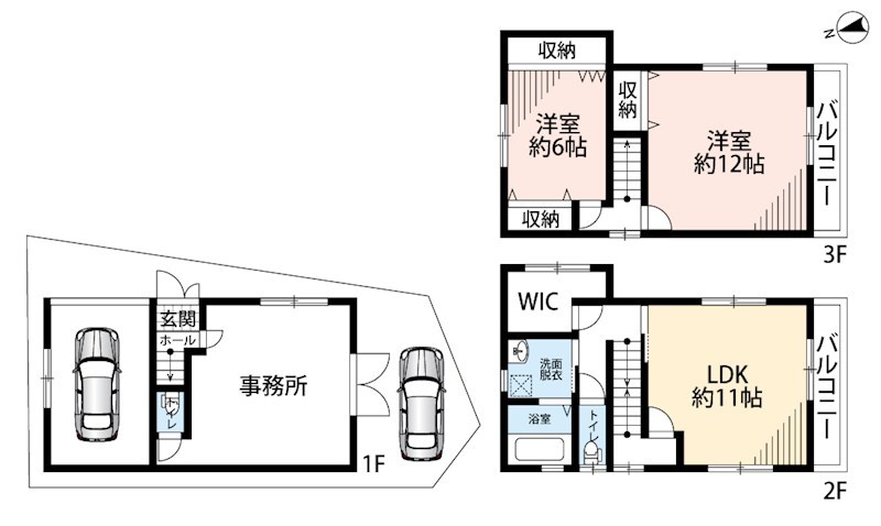 寝屋川市大成町 間取図・土地図