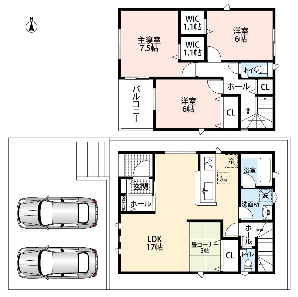 大津市稲葉台　第3期　1号地  間取図・土地図