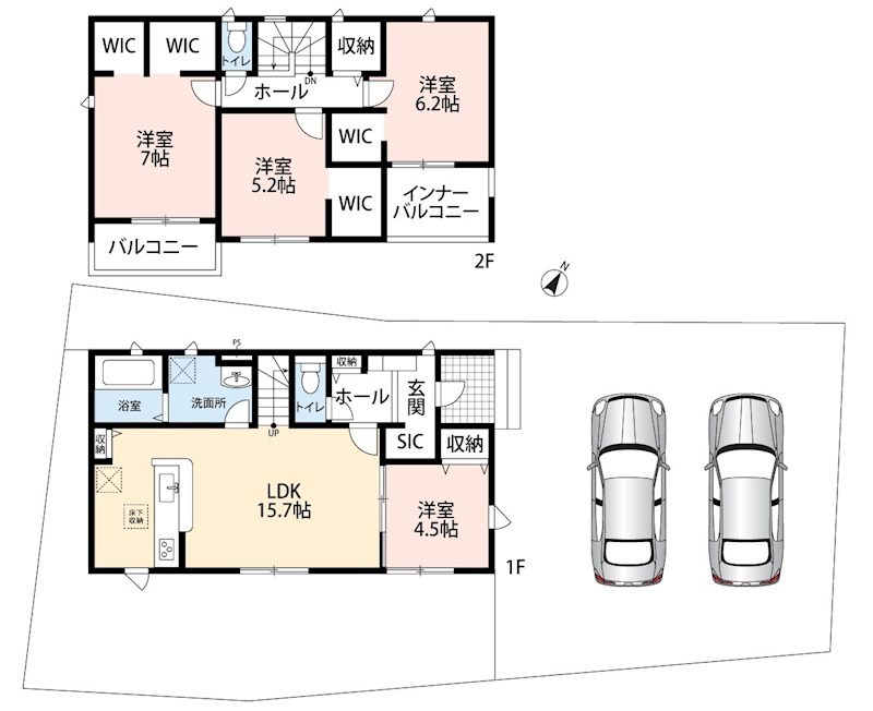 犬山市羽黒古市場　第1期　2号地  間取図・土地図