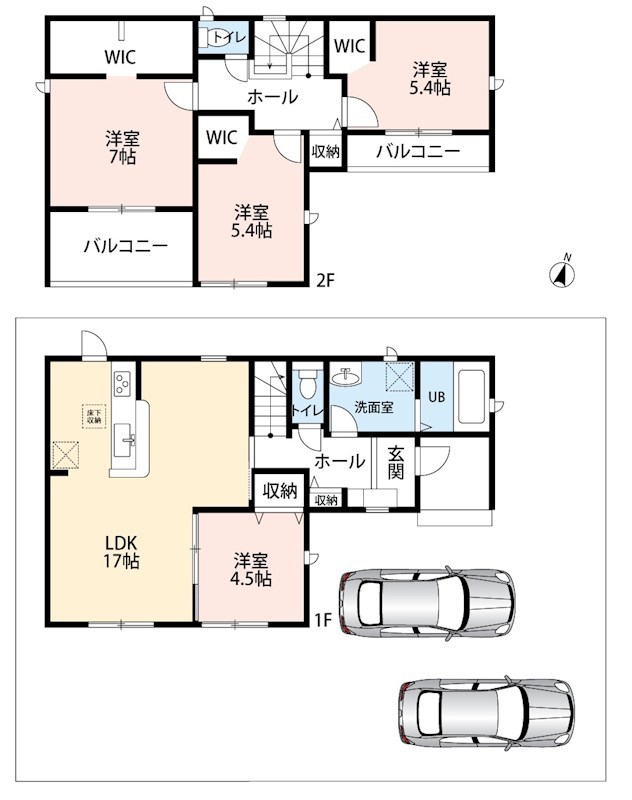犬山市上野小巾　第1期 間取図・土地図