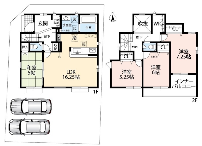 犬山市郷西　 間取図・土地図