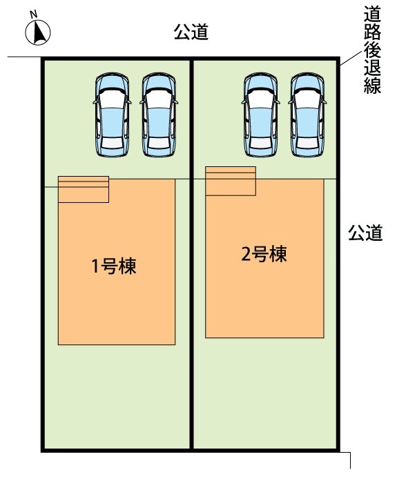 一宮市萩原町築込野中　第2期　2号地 区画図