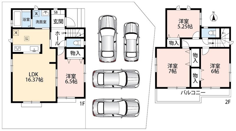 一宮市伝法寺 間取図・土地図