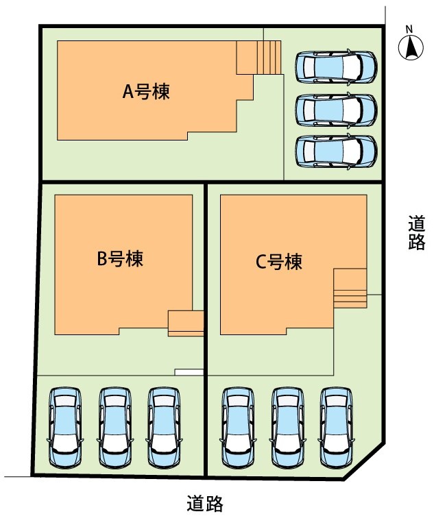 一宮市三ツ井　B号地 区画図