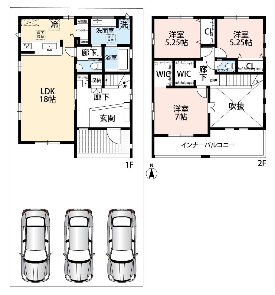 一宮市小信中島萱場　2号地 間取図・土地図
