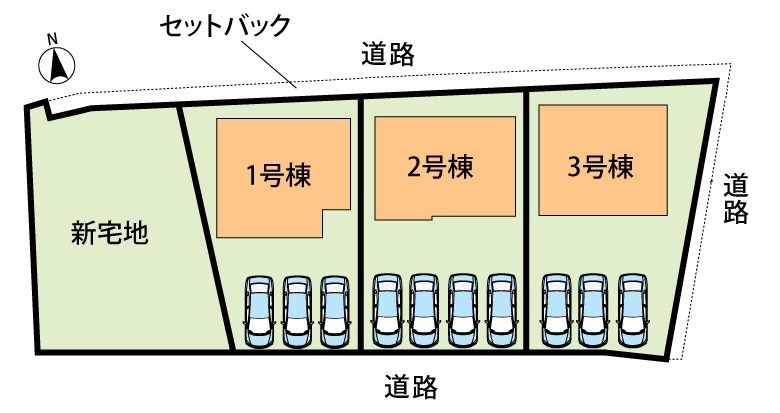 一宮市玉野平　3号地 区画図