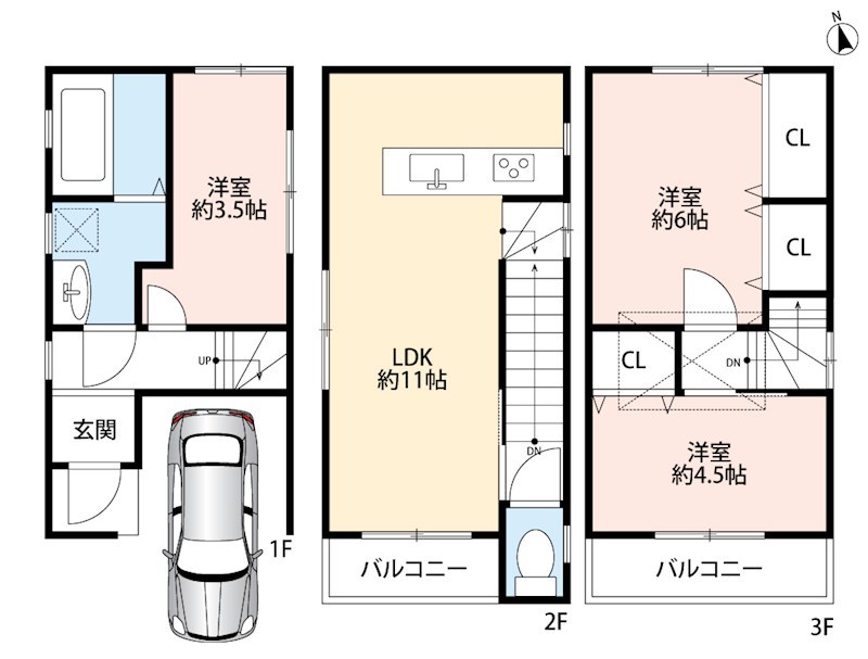 寝屋川市香里南之町 間取図・土地図