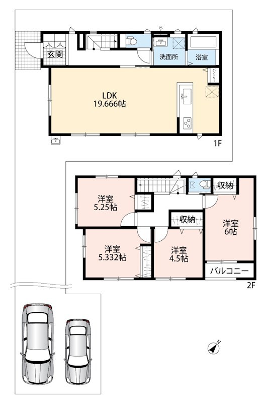 木津川市城山台　13号地 間取図・土地図