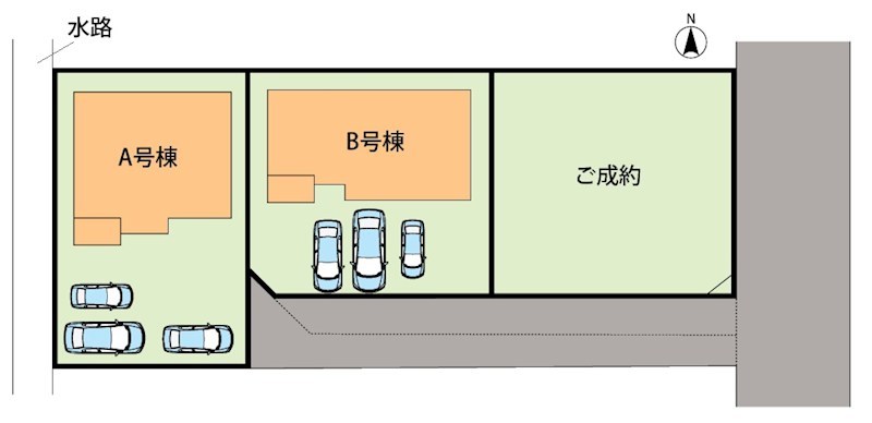 羽島郡岐南町伏屋　B号地 区画図