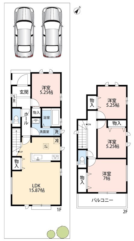 江南市慈光堂町南　 間取図・土地図