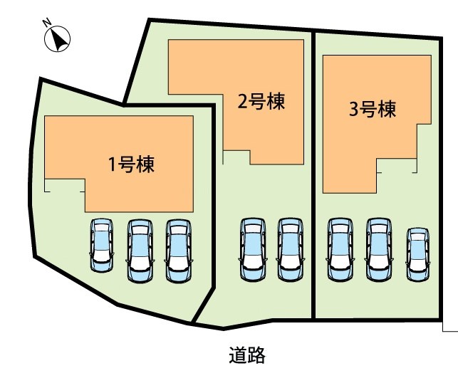 野洲市冨波甲　第3期　1号地 区画図