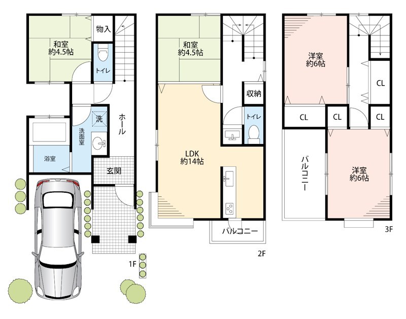 寝屋川市幸町 間取図・土地図