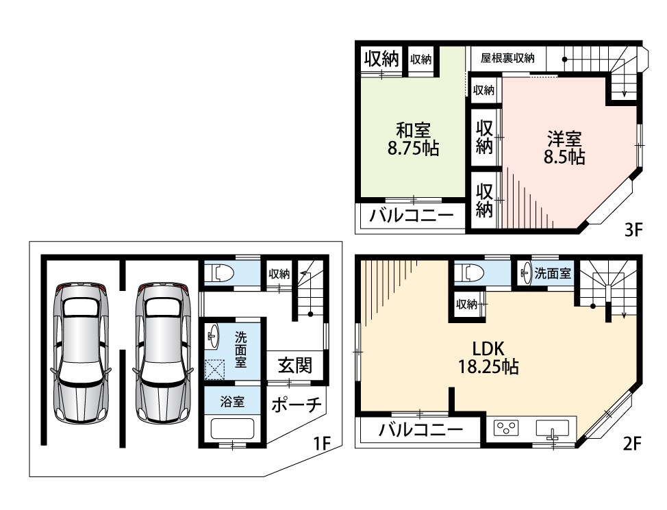 寝屋川市堀溝 間取図・土地図