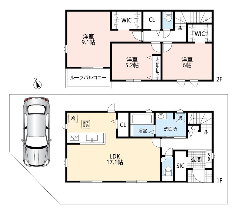 明石市朝霧台　第24-1期　3号地  間取図・土地図