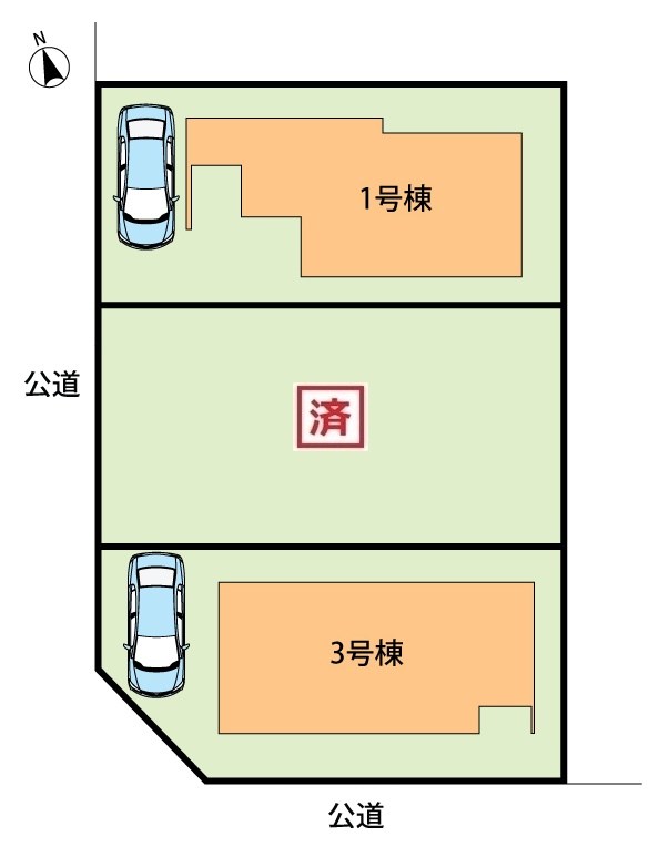 明石市朝霧台　第24-1期　3号地  区画図