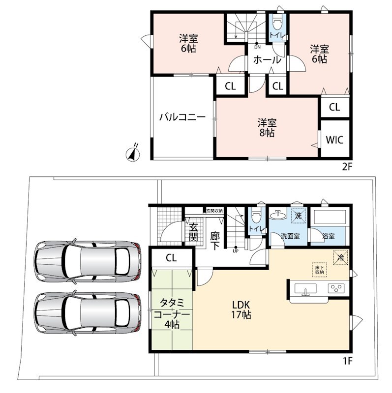 三木市志染町東自由が丘　第6期　2号地 間取図・土地図