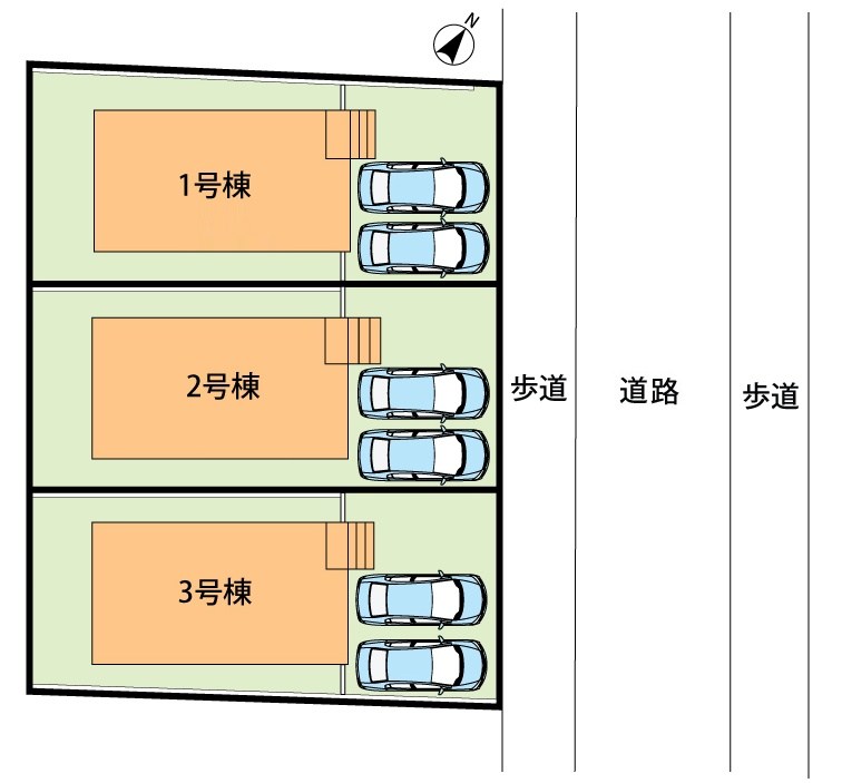 三木市緑が丘町中　第1期　2号地  区画図