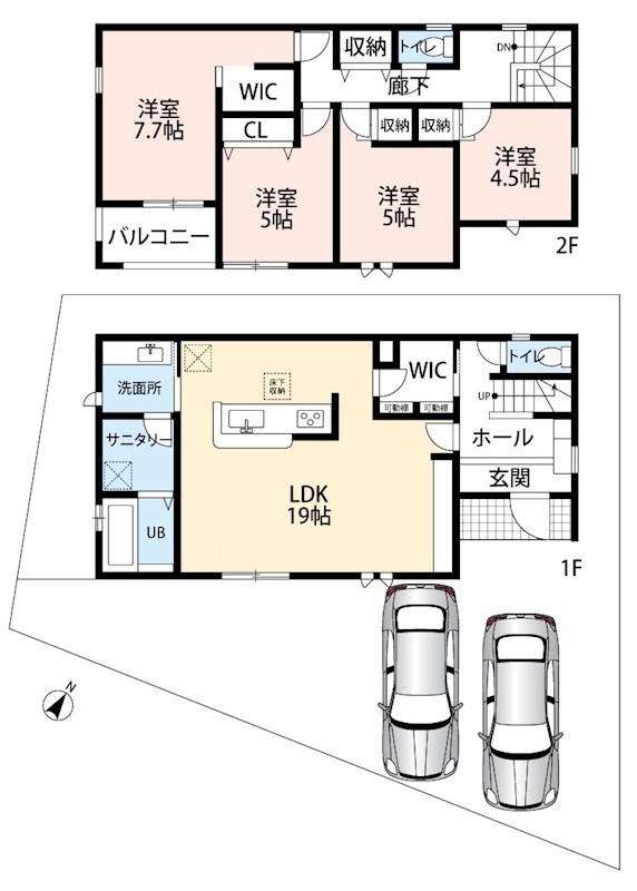 加東市下滝野　第6期　1号地 間取図・土地図