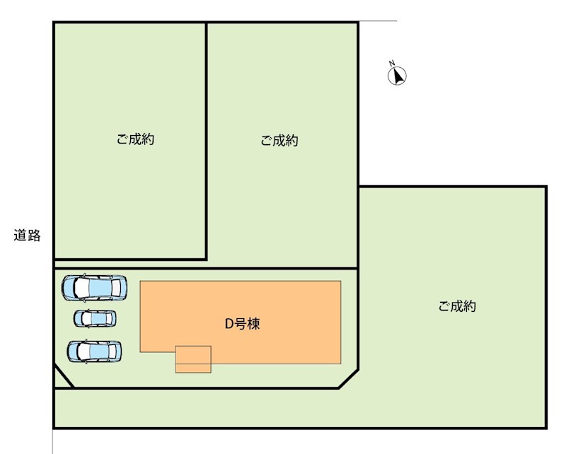 岐阜市岩崎　D号地 区画図