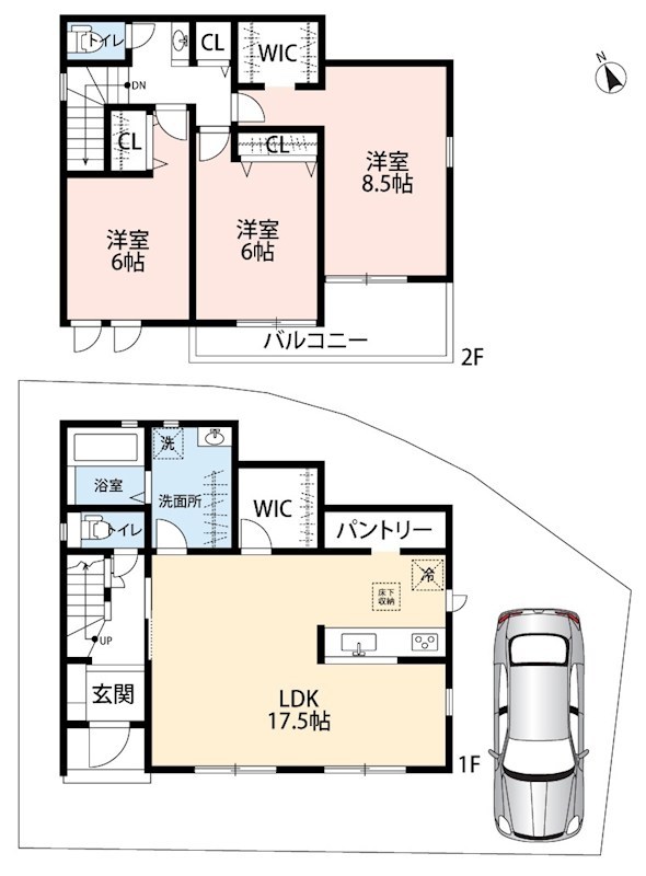 岸和田市岡山町　第1期　 間取図・土地図