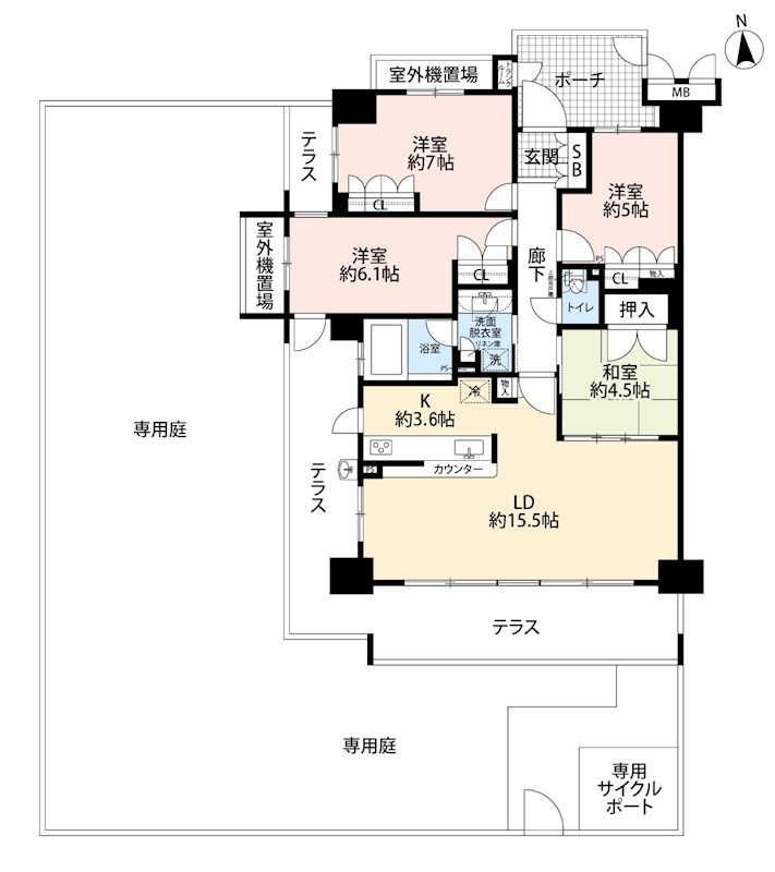 グランスイート香里園 間取図・土地図