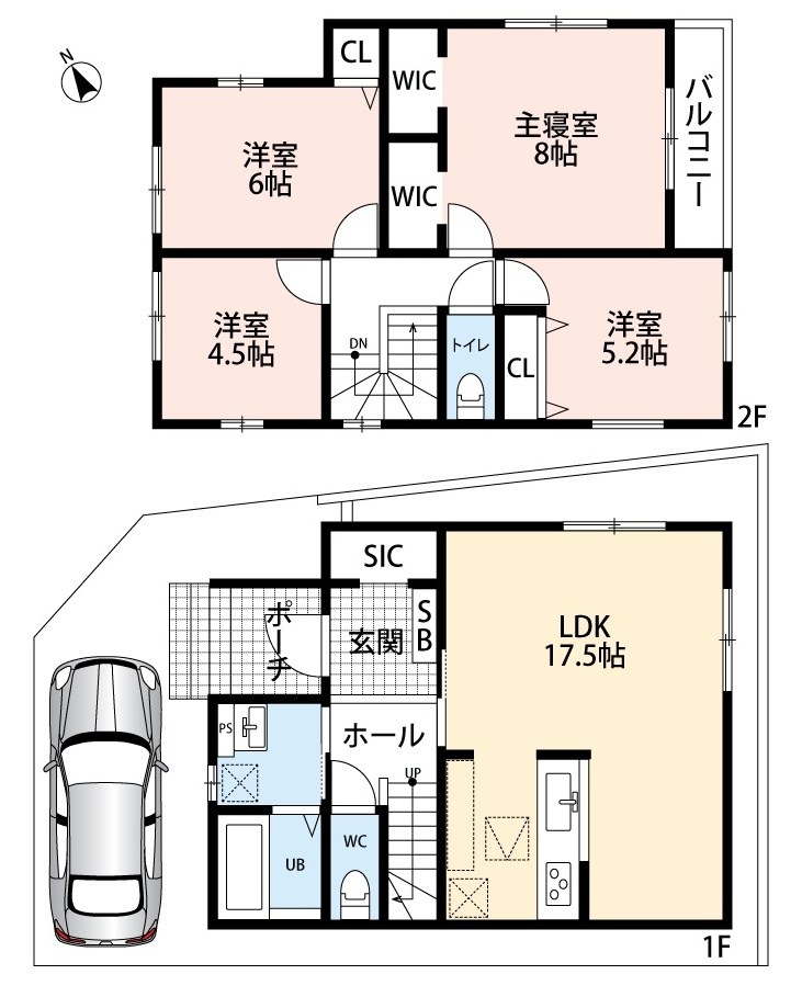 摂津市鳥飼下　第1期　1号地  間取図・土地図