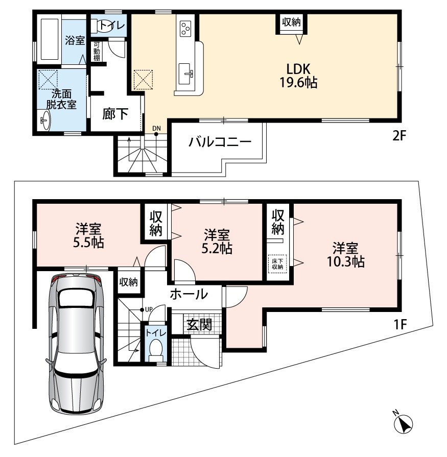 茨木市上野町　第7期　6号地 間取図・土地図