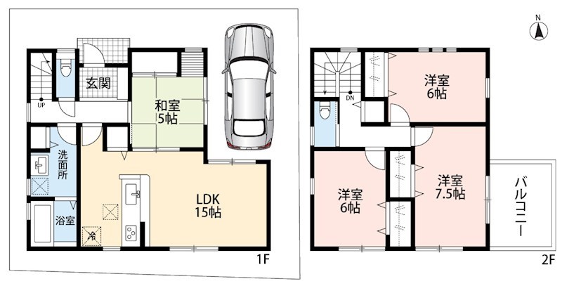 東大阪市玉串町西　第1期　4号地  間取図・土地図
