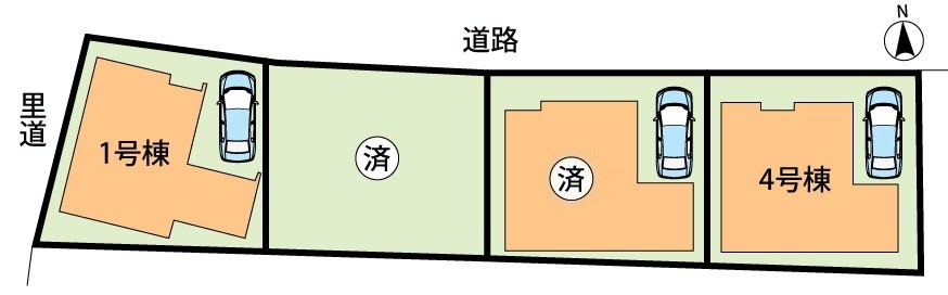 東大阪市玉串町西　第1期　4号地  区画図
