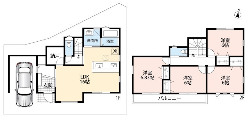 枚方市池之宮　第3期　 間取図・土地図