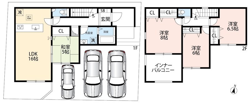 大津市和邇南浜　第1期 間取図・土地図