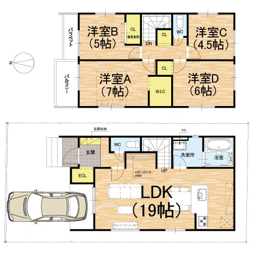 城陽市久世里ノ西　第2期 間取図・土地図