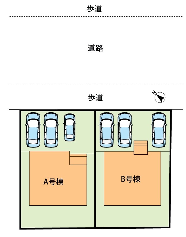 三木市緑が丘町中　B号地  区画図