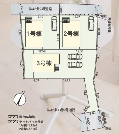 彦根市正法寺町　第1期　3号地 区画図