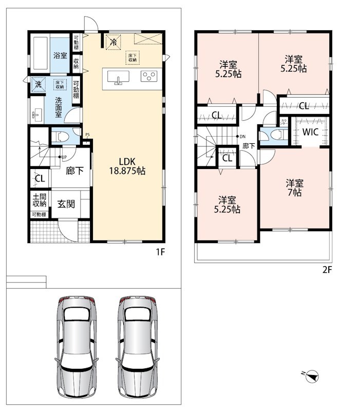 枚方市山之上西町　1号地 間取図・土地図
