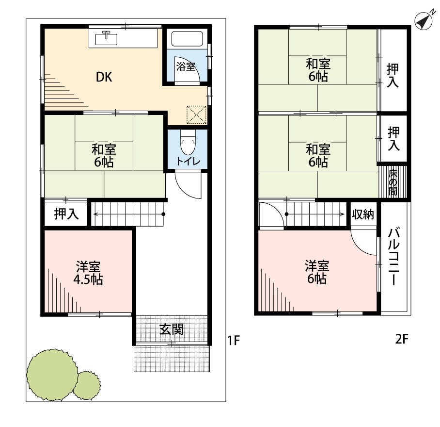 交野市倉治 間取図・土地図