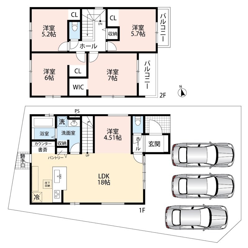 高砂市曽根町　第1期　 間取図・土地図