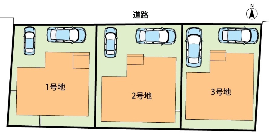 東大阪市元町　第1期　3号地  区画図
