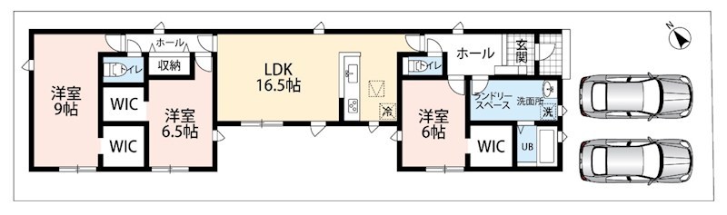 鈴鹿市白子　第1期　 間取図・土地図
